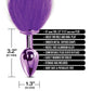 Nixie Metal Butt Plug w/Faux Fur Tail - Purple Metallic