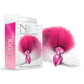 Nixie Metal Butt Plug w/Faux Fur Tail - Pink Metallic