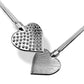 Nixie Flaming Heart Riding Crop - Silver