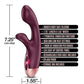 Zola Rechargeable Silicone Dual Massager - Burgundy/Rose Gold