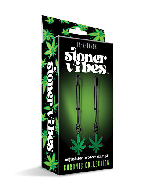 Stoner Vibes Glow In the Dark Adjustable Tweezer Nipple Clamps