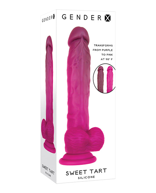 Gender X Color Changing Realistic Dildo | Sweet Tart Big Dildo | Burgundy-Pink Suction Cup Dildo