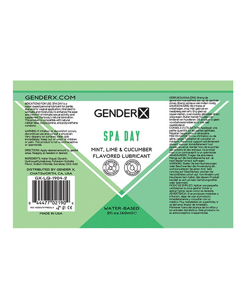 Gender X Flavored Lube - 2 oz Spa Day