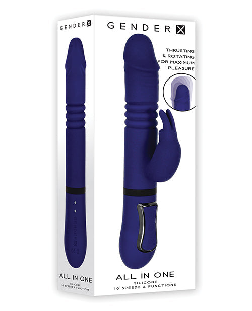 Gender X Thrusting Vibrator | All in One Rabbit Vibrator | Purple G Spot Vibrator | Best Vibrator for Women