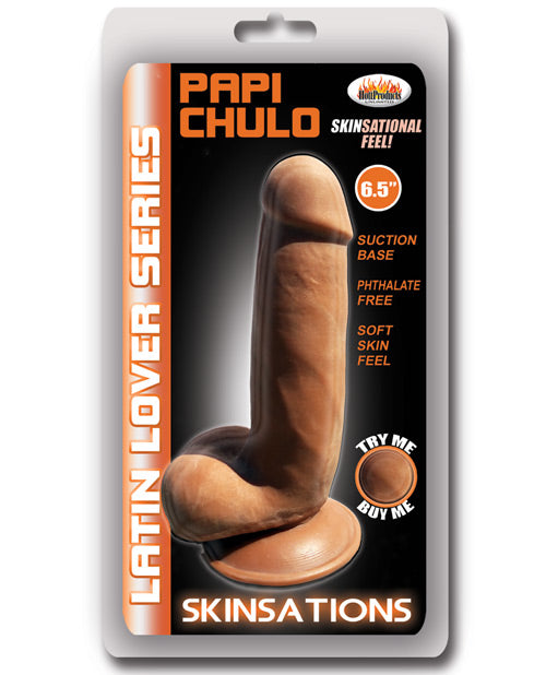 Skinsations Latin Lover Realistic Dildo | Papi Chulo Suction Cup Dildo | 8-Inch Big Dildo