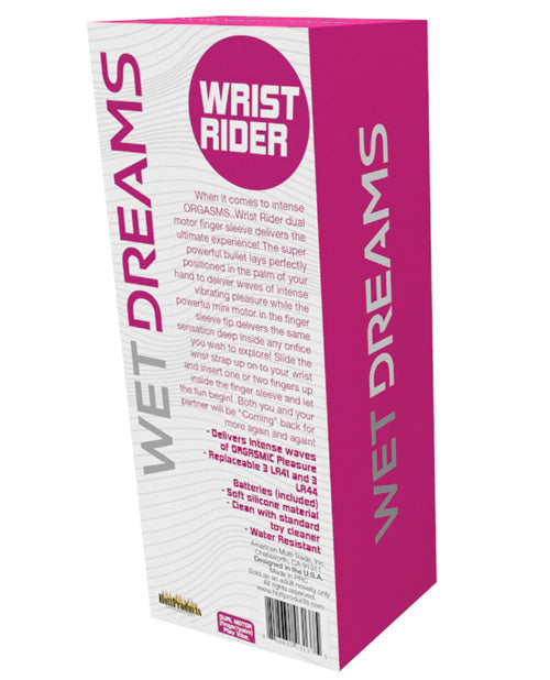 Wet Dreams Wrist Rider Finger Play Sleeve w/ Wrist Strap - Blue