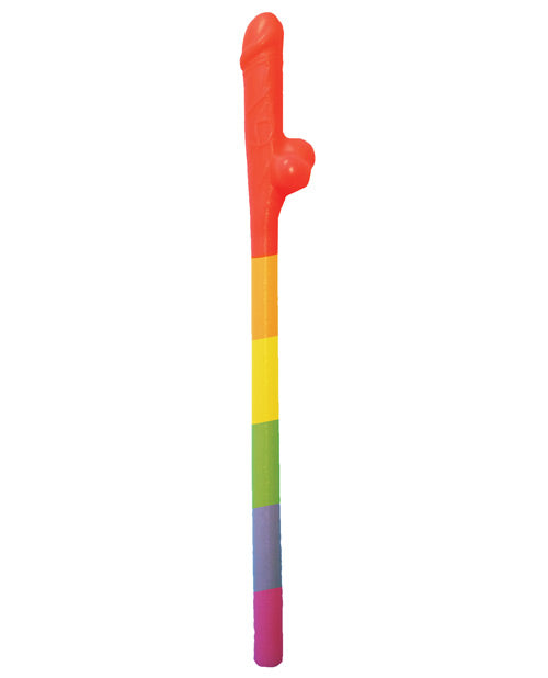 Rainbow Pecker Straws Pack of 10