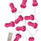 Light Up Pink Pecker String Party Lights