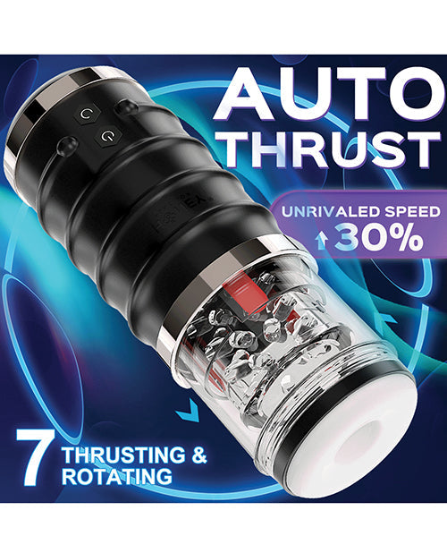 Warrior Auto Thrusting Male Masturbator - Black