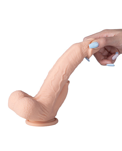 Colter App Controlled Vibrator | Ivory Realistic Dildo | 8.5" Big Dildo | Thrusting Vibrator with Clit Licker