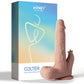 Colter App Controlled Vibrator | Ivory Realistic Dildo | 8.5" Big Dildo | Thrusting Vibrator with Clit Licker