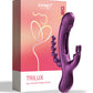 Trilux 4X G Spot Vibrator | Kinky Finger Rabbit Vibrator with Anal Beads | Purple Clit Vibrator | Best Vibrator for Women