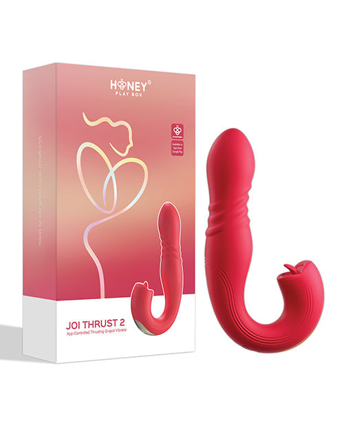 Joi Thrusting Vibrator 2 | Red G-Spot Vibrator | 9x Licking Tongue Clit Vibrator | Best Vibrator for Women