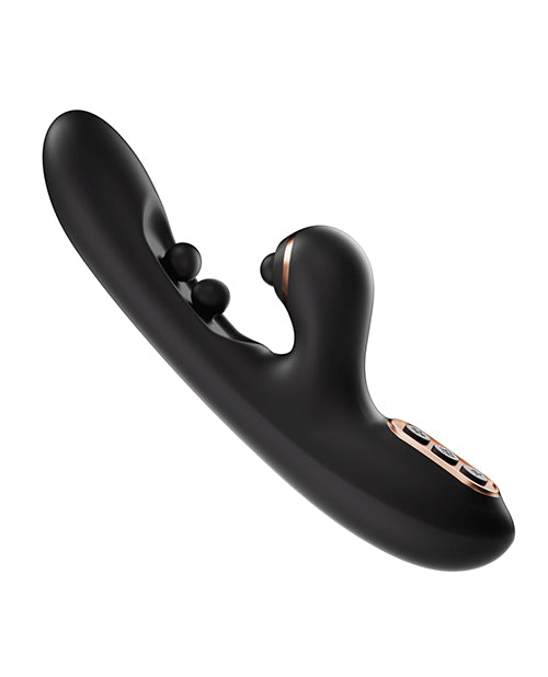 Tickler Wiggling G-Spot Vibrator & Tapping Clitoral Stimulator - Black