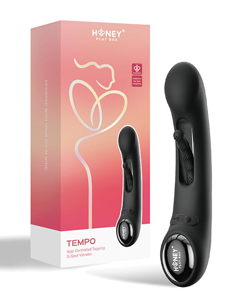 Tempo Phone Vibrator | Pressure Sensing App Controlled Vibrator | Black Flapping G Spot Vibrator