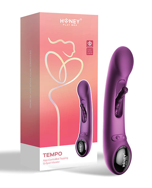 Tempo G Spot Vibrator | Pressure Sensing App-Controlled Vibrator | Flapping Purple Phone Vibrator