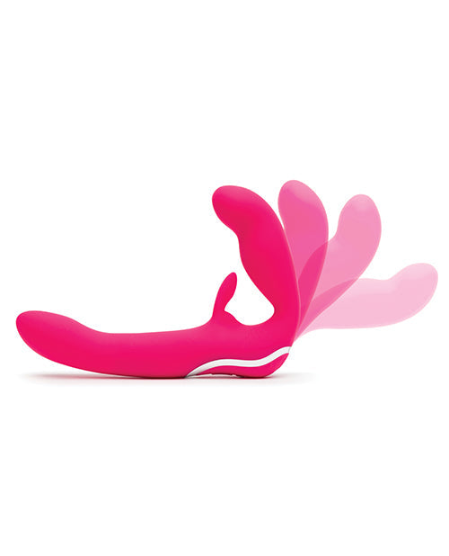 Happy Rabbit Vibrator | Strapless Strap On Dildo | Pink G Spot Vibrator | Clit Vibrator | 15-Mode Best Vibrator for Women