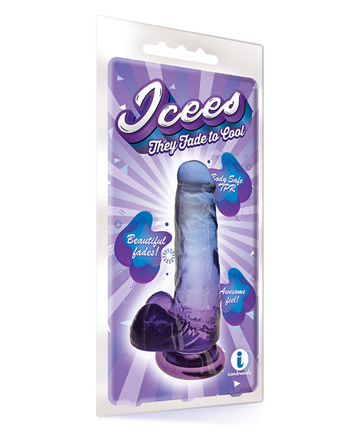 Shades Jelly Realistic Dildo | TPR Gradient 7-Inch Dildo | Medium Blue-Violet Suction Cup Dildo