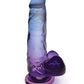 Shades Jelly Realistic Dildo | TPR Gradient 7-Inch Dildo | Medium Blue-Violet Suction Cup Dildo