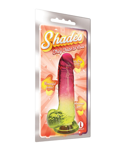 Shades Jelly Realistic Dildo | TPR Gradient 8-Inch Big Dildo | Large Yellow-Pink Dildo