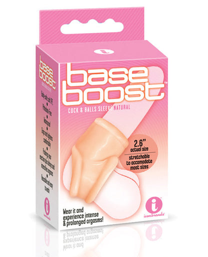 9's Base Boost Cock & Balls Sleeve - Natural