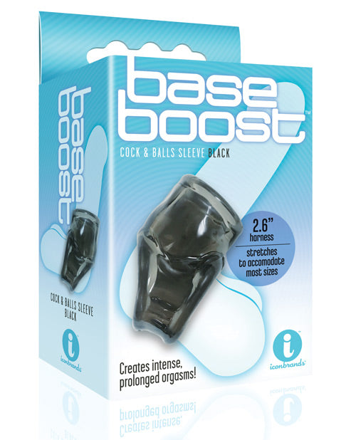 9's Base Boost Cock & Balls Sleeve - Black