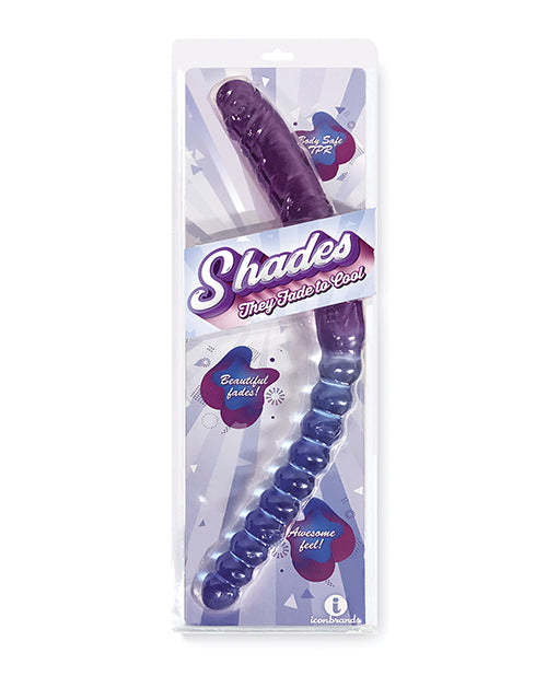 Shades 17" Big Dildo | Jelly TPR Giant Dildo | Gradient Double Dildo | Blue-Violet Large Dildo