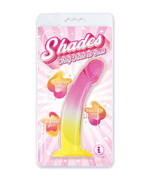 Shades Jelly Realistic Dildo | TPR Gradient 8-Inch Big Dildo | Large Yellow-Pink Dildo