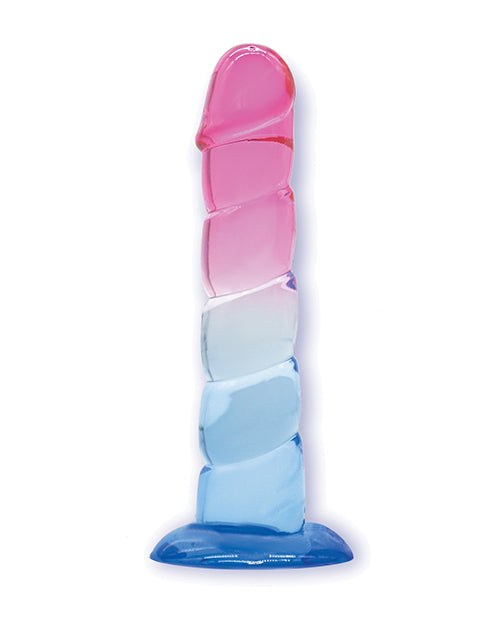 Shades Jelly Swirl 7-Inch Big Dildo | TPR Gradient Suction Cup Dildo | Small Realistic Dildo