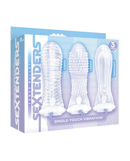 9's Vibrating Sextenders Sleeves - Pack of 3