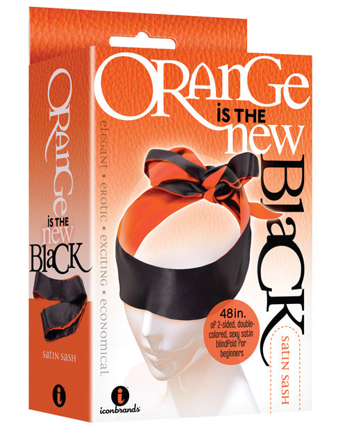 9's Orange is the New Black Satin Sash Reversible Blindfold