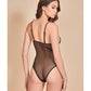 Mesh Soft Cup Teddy w/Contrast Lines Black LG