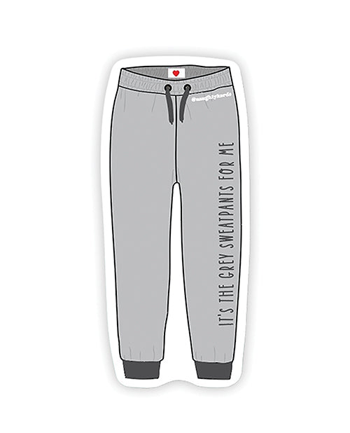 Grey Sweatpants Naughty Sticker - Pack of 3