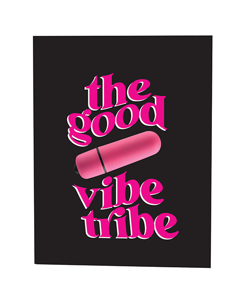 Good Vibe Tribe Naughty Greeting Card w/Rock Candy Vibrator & Fresh Vibes Towelettes