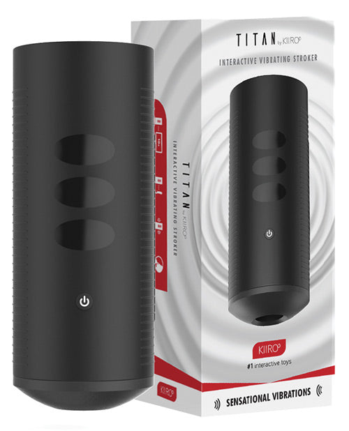 Kiiroo Titan Interactive Vibrating Stroker - Black