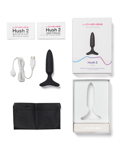 Lovense Hush 2 1" Butt Plug - Black