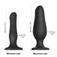 Strap on Me Inflatable Dildo Plug - Black