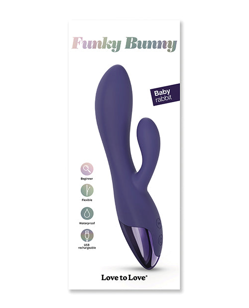 Love to Love G Spot Vibrator | Funky Bunny Clit Vibrator | Small Rabbit Vibrator | Midnight Indigo