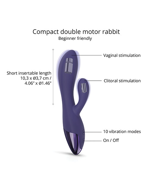 Love to Love G Spot Vibrator | Funky Bunny Clit Vibrator | Small Rabbit Vibrator | Midnight Indigo