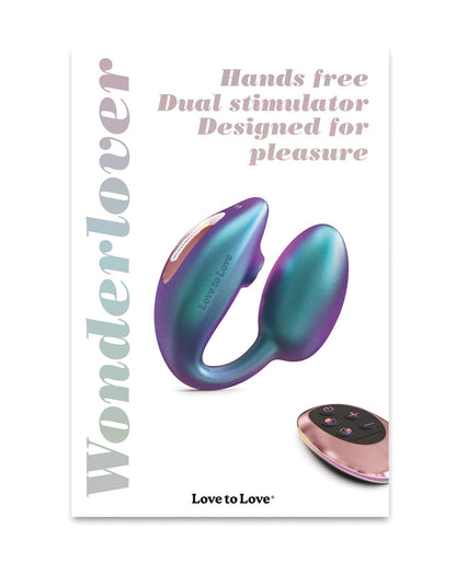 Love to Love Wonderlover Dual Stimulator - Iridescent Turquoise