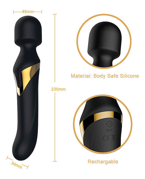 Dorcel Dual Orgasms Wand - Black/Gold