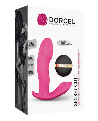 Dorcel Secret Clit Dual Stim Heating and Voice Control - Pink