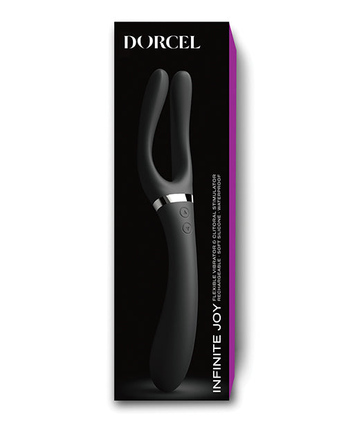 Dorcel Infinite Joy Bendable Forked Vibrator - Black