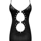 Lust Selene Keyhole Front Dress w/Zipper Back & G-String Black L/XL