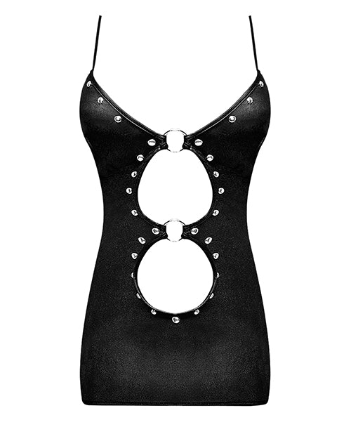 Lust Selene Keyhole Front Dress w/Zipper Back & G-String Black L/XL