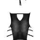 Lust Portia Mini Dress w/Plush Elastic Strapping Black L/XL