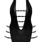 Lust Portia Mini Dress w/Plush Elastic Strapping Black L/XL