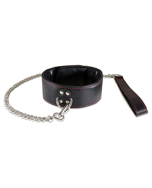 Sultra Lambskin 2" Collar w/24" Chain - Black