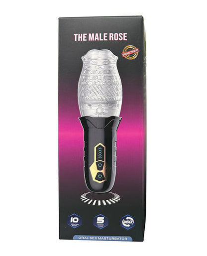 Male Rose Rotating Blow Job Simulator - Black