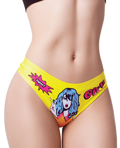 Mememe Comic Fans Printed Thong LG